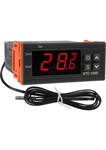 12V STC-1000 Dijital LED Sıcaklık Kontrol Cihazı Ac 110-220V Soğutma Isıtma Santigrat Termostat Su Geçirmez Ntc Probu ile (Yurt Dışından)