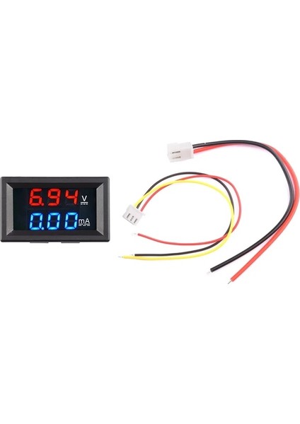 100V 1A Mavi Dc 0-100V 1A 10A 50A 100A LED Dijital Voltmetre Ampermetre Araba Motosiklet Gerilim Akım Ölçer Volt Dedektörü Test Cihazı Monitör Paneli (Yurt Dışından)