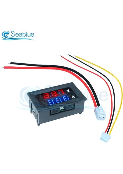 100V 1A Mavi Dc 0-100V 1A 10A 50A 100A LED Dijital Voltmetre Ampermetre Araba Motosiklet Gerilim Akım Ölçer Volt Dedektörü Test Cihazı Monitör Paneli (Yurt Dışından)