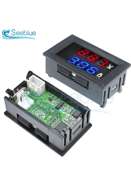 100V 1A Mavi Dc 0-100V 1A 10A 50A 100A LED Dijital Voltmetre Ampermetre Araba Motosiklet Gerilim Akım Ölçer Volt Dedektörü Test Cihazı Monitör Paneli (Yurt Dışından)