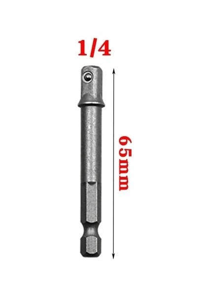 1 Adet 65MM 1-4 Krom Vanadyum Çelik 1/4 3/8 1/2hex Elektrikli Matkap Ucu Sürücü Soket Adaptörü Anahtarı Kol Uzatma Çubuğu Güç Hex Bit Shank (Yurt Dışından)