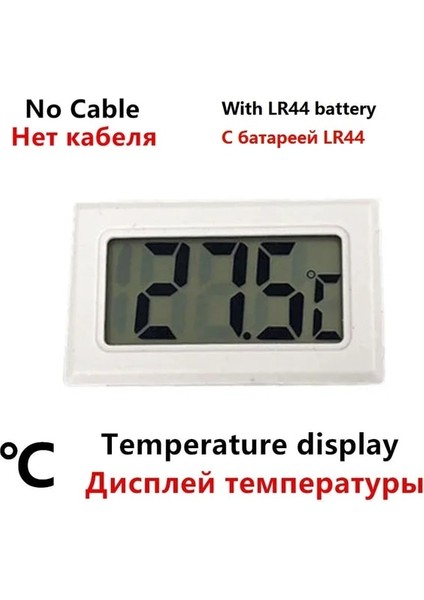 Telsiz Beyaz 2 In 1 Mini LCD Dijital Sıcaklık Nem Ölçer Dedektörü Thermograph Kapalı Oda Enstrümanı ile Iki LR44 Pil (Yurt Dışından)