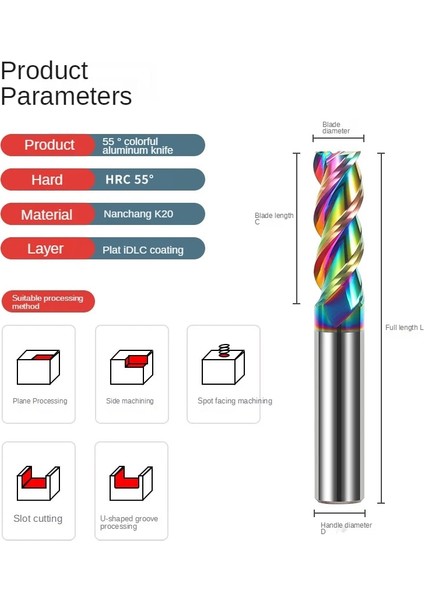 3X9X4X50 3 Flüt Karbür Freze Kesicisi Alüminyum Kesici Tungsten End Mill Dlc Kaplama Diş Aracı Anahtar Koltuklu Yönlendirici Bit Alüminyum Freze (Yurt Dışından) fırsatları