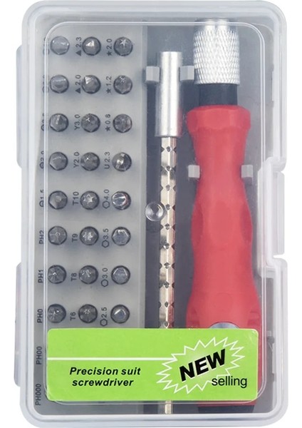 Kırmızı 32 In 1 Tornavida Seti Manyetik Hassas Tornavida Uçları Onarım Torx Cırcır Tornavida Telefon Laptop Için Kaymaz El Aleti (Yurt Dışından) indirimleri