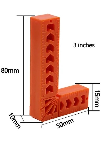 Pembe 3 "4" 6 "ınç Konumlandırma Kareler Ağaç Işleme 90 Derece Köşe Sağ Açı Kelepçeleri Marangoz Köşe Sıkma Kare Aracı (Yurt Dışından)