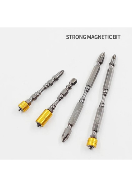 Nunchaku 65MM Büyük Yeni Manyetik Tornavida Bit Çapraz Kafa Ph2 Manyetik Tornavida Uçları 1/4 Inç Hex Shank Tornavida Ucu Elektrikli Tornavida (Yurt Dışından)