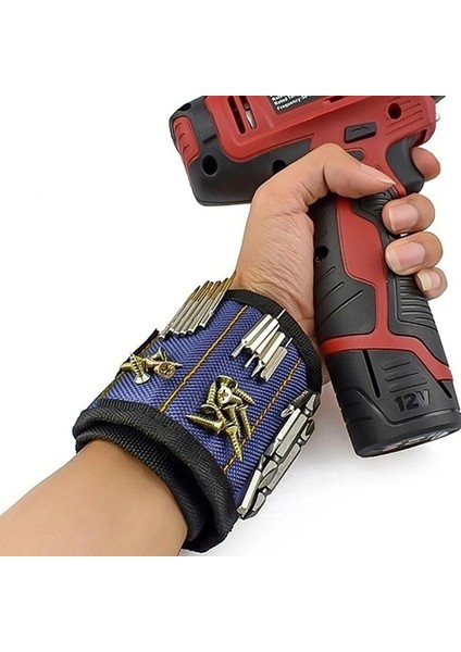 Siyah Manyetik Bileklik Güçlü Mıknatıslar ile Çivi Matkap Ucu Kemer Vida Tutucu Ayarlanabilir Alet Depolama Bilek Tamir Alet Çantası (Yurt Dışından) fırsatları