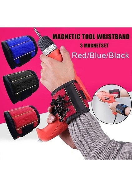 Siyah Manyetik Bileklik Güçlü Mıknatıslar ile Çivi Matkap Ucu Kemer Vida Tutucu Ayarlanabilir Alet Depolama Bilek Tamir Alet Çantası (Yurt Dışından) indirimleri