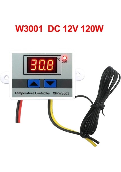 3001 Dc 12V 12V/24V/110V~220V Dijital Sıcaklık Kontrol Cihazı Ntc Sensör Termostatı Kuluçka Soğutma Isıtma Için (Yurt Dışından)