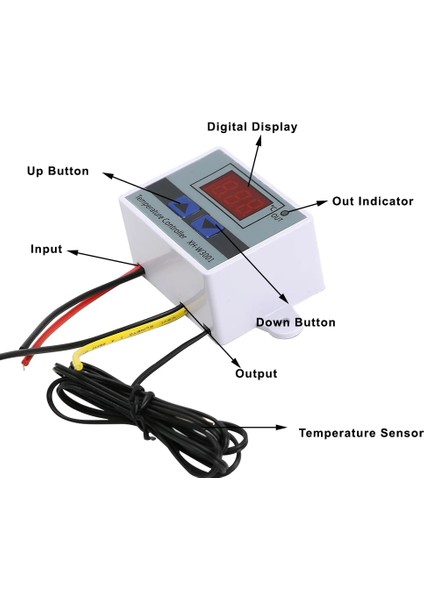 3001 Dc 12V 12V/24V/110V~220V Dijital Sıcaklık Kontrol Cihazı Ntc Sensör Termostatı Kuluçka Soğutma Isıtma Için (Yurt Dışından) modelleri