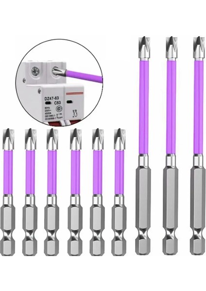 2 Adet Sarı 110MM 65MM 110MM Manyetik Özel Oluklu Çapraz Tornavida Bit Somun Sürücüleri Elektrikçi Fph2 Soket Anahtarı Güç El Aletleri (Yurt Dışından)