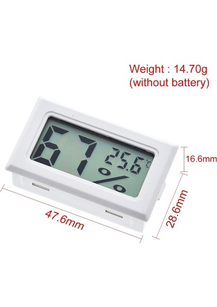 Mını Beyaz 1 Adet Mini Dijital LCD Kapalı Termometre Higrometre Kapalı Uygun Sıcaklık Sensörü Nem Ölçer Ölçer Aletleri Kablo (Yurt Dışından) fiyatları