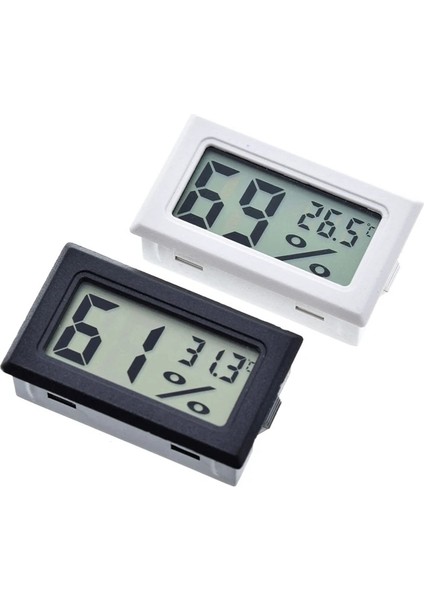 Mını Beyaz 1 Adet Mini Dijital LCD Kapalı Termometre Higrometre Kapalı Uygun Sıcaklık Sensörü Nem Ölçer Ölçer Aletleri Kablo (Yurt Dışından) fırsatları