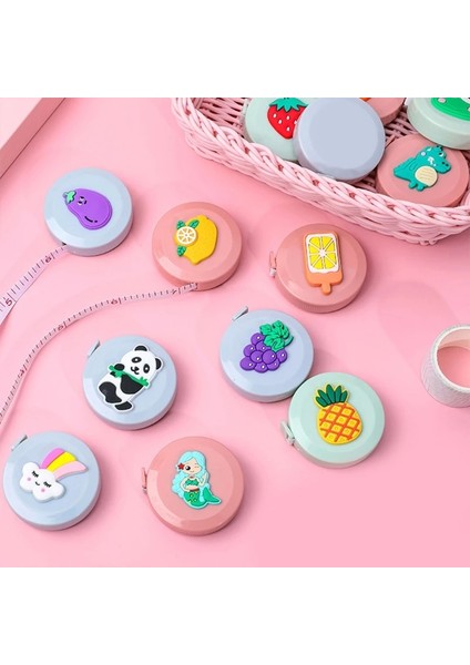 I Karikatür 150CM/60 "mezura Taşınabilir Geri Çekilebilir Cetvel Çocuk Yükseklik Cetveli Santimetre Inç Rulo Dikiş Terzi Mezura (Yurt Dışından) modelleri