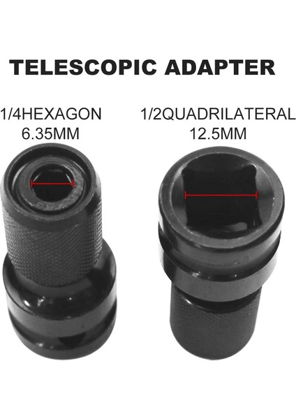 2 Adet A C 1/2 Inç Kare 1/4 Inç Hex Cırcır Lokma Anahtar Soket Adaptörü Ingiliz Anahtarı Takımı Sürücü Dönüştürücü Darbe Aracı (Yurt Dışından)