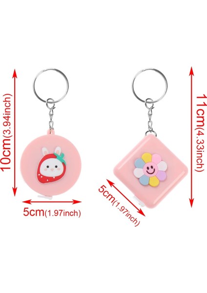 Tip 7 1.5 M 150 Cm/60 "karikatür Mini Mezura Taşınabilir Geri Çekilebilir Cetvel Sevimli Çilek Ölçümleri Cetvel Santimetre Inç Rulo Bant (Yurt Dışından) modelleri