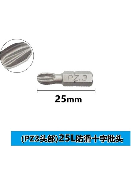 PZ3-25MM Anti Kaymaz Manyetik Tornavida Bit 9255 Alaşımlı Çelik Tornavida Uçları El Aletleri Elektrikli Hex Shank Ph1/ph2/ph3/pz1/pz2/pz3 (Yurt Dışından)