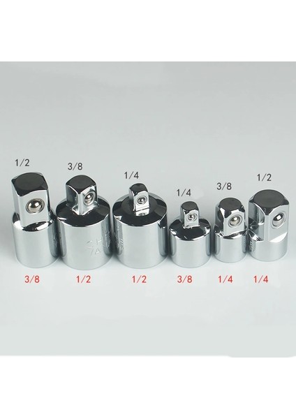 3-8---1-4 1/4 "3/8" 1/2" Cırcır Kafa Adaptörü Cırcır Anahtarı Adaptörü Sürücü Soket Dönüştürücü Adaptör Cırcır Aracı Araba Bisiklet Tamiri Için (Yurt Dışından)