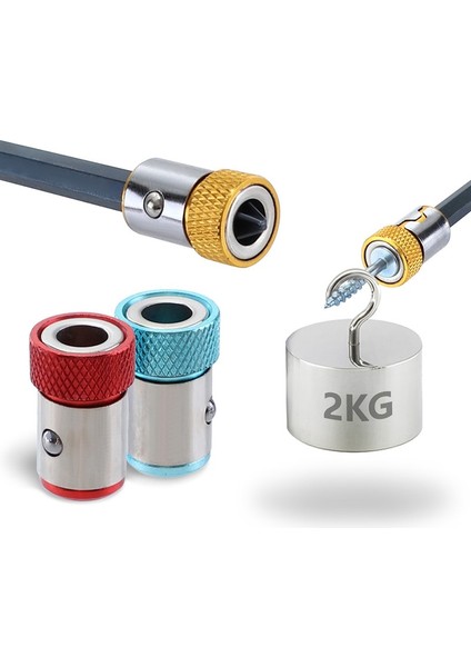 Kırmızı Tornavida Manyetik Halka 1/4 ''evrensel Tornavida Kafası Manyetik Halka Aksesuarları 6.35MM Shank Anti-Korozyon Matkap Ucu (Yurt Dışından) indirimleri