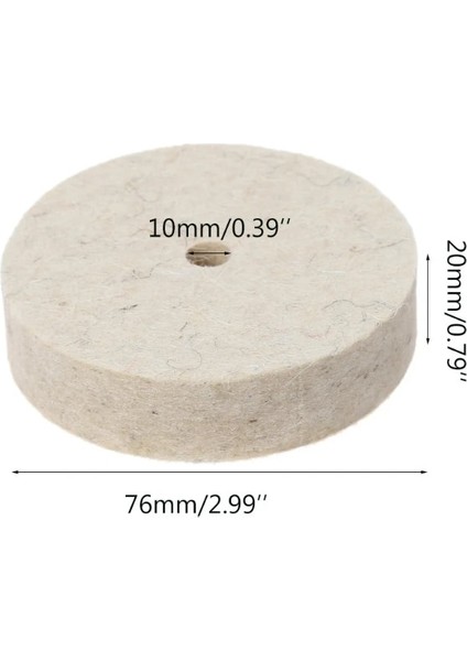 Beyaz 76X20MM Yün Keçe Parlatma Parlatıcı Taşlama Parlatıcı Disk Pedi Döner Aracı (Yurt Dışından) indirimleri