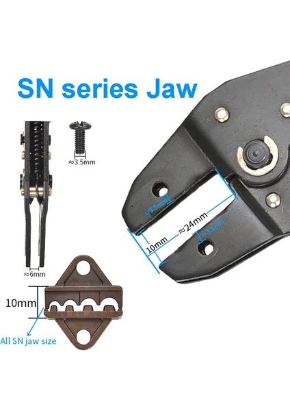 Birini Seçin Bir Sn Sıkma Pensesi Çeneli Fiş Borusu Dupont Yalıtımlı Yalıtımsız Terminaller 28B SN-48B Çene Adaptörü Sıkma Aleti Değiştirilebilir Kalıplar (Yurt Dışından) fiyatları