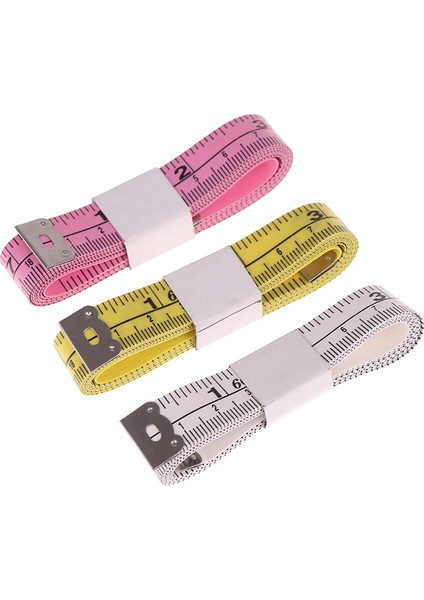 300 cm Dayanıklı Yumuşak 1.5/3 Metre 150/300 cm Dikiş Terzi Bandı Vücut Ölçme Tedbir Cetvel Terzilik Pvc Plastik Sarı Beyaz Pembe (Yurt Dışından) fırsatları