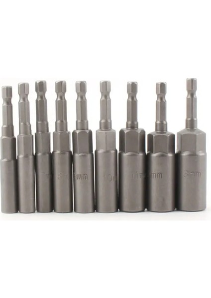 6mm Bir Adet 80MM Uzunluk Ekstra Derin Cıvata Somun Sürücü Bit 1/4 Inç 6.35MM Hex Shank Anahtarı Soket Tornavida Güç Aracı Için 5.5-19MM (Yurt Dışından)