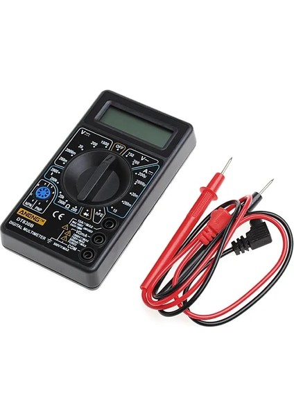 Siyah 2 Renkli LCD Dijital Multimetre Ac/dc 750/1000 V Dijital Mini Multimetre Probu Voltmetre Ampermetre Ohm Test Cihazı Metre Ölçer (Yurt Dışından)