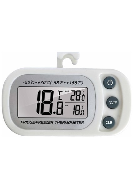 Beyaz Elektronik Termometre ve Higrometre Dijital LCD Çok Amaçlı Yatak Odası Soğuk Hava Deposu Buzdolabı Termo Higrometre Ev (Yurt Dışından)