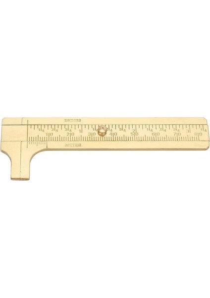 80MM 80MM Çift Ölçekli Sürmeli Kumpas Pirinç Kaliper Ölçer Cetvel Ölçü Aracı (Yurt Dışından)