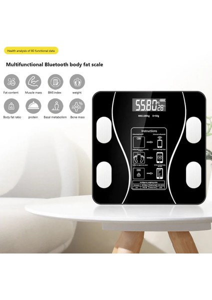 Vücut Yağ Ölçeği Dijital Uygulaması Bluetooth Uyumlu Akıllı Bmı Kompozisyon Analiz Cihazı (Yurt Dışından) modelleri