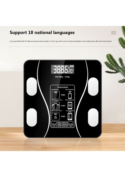 Vücut Yağ Ölçeği Dijital Uygulaması Bluetooth Uyumlu Akıllı Bmı Kompozisyon Analiz Cihazı (Yurt Dışından) fırsatları