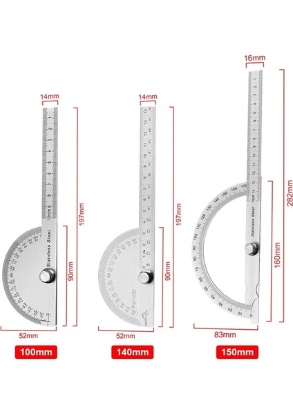 15 cm 180 Derece Iletki Metal Açı Bulucu Gonyometre Paslanmaz Çelik Ölçer Ayarlanabilir Ölçüm Cetveli Açı Ağaç Işleme Alet Takımı (Yurt Dışından) modelleri