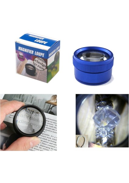 Mavi 30X Optik Büyüteç Büyüteç Döngü Mikroskop Büyüteç Lens Taşınabilir Kuyumcu Paraları Pullar ile Uyumlu (Yurt Dışından) modelleri