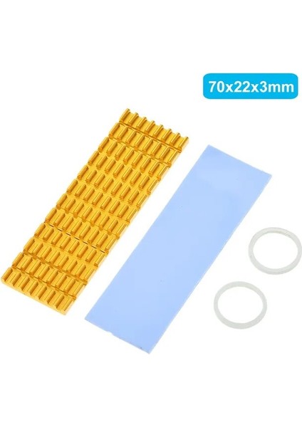 3 mm Altın Soğutucu Isı Dağılımı Radyatör M.2 Soğutma Isı Emici Isı Termal Pedleri M.2 Ngff 2280 Pcı-E Nvme SSD (Yurt Dışından)