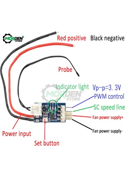 5 Dc 5V 12V 2-4 Telli Pwm Fan Sıcaklık Kontrolü Hız Kontrol Cihazı Vali Regülatörü 10/40CM Prob Pc Bilgisayar Cpu Fan Soğutucu (Yurt Dışından) fiyatları