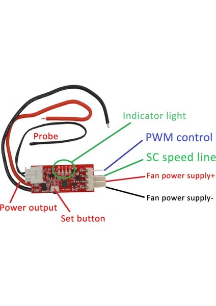 5 Dc 5V 12V 2-4 Telli Pwm Fan Sıcaklık Kontrolü Hız Kontrol Cihazı Vali Regülatörü 10/40CM Prob Pc Bilgisayar Cpu Fan Soğutucu (Yurt Dışından) modelleri