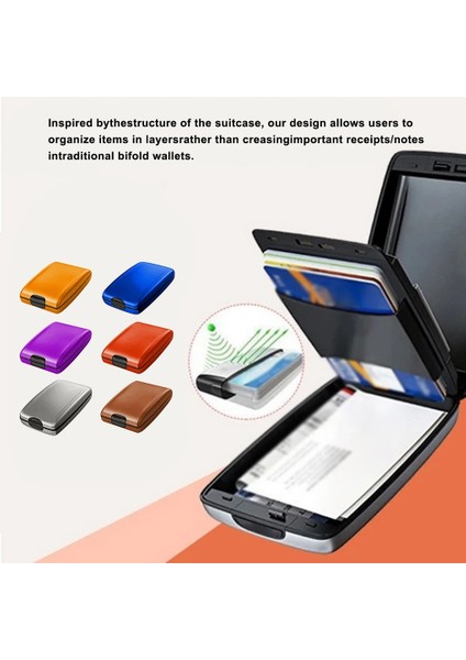 04 Güvenli Rfıd Para Yatırma ve Çekme Cüzdan Kredi Kartı Tutucu Cüzdan Erkek Kadın Metal Rfıd Vintage Alüminyum Çanta Dropshipping (Yurt Dışından) modelleri