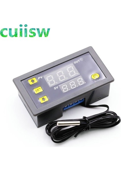 DC12V W3230 AC110V-220V DC12V Dijital Sıcaklık Kontrol Cihazı Kırmızı ve Mavi Ekran 20A -55-120 Derece Sıcaklık Ölçümü Veri Kaydetme (Yurt Dışından)