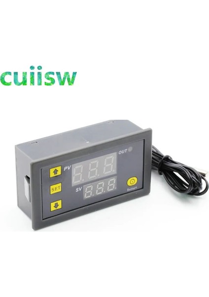 DC12V W3230 AC110V-220V DC12V Dijital Sıcaklık Kontrol Cihazı Kırmızı ve Mavi Ekran 20A -55-120 Derece Sıcaklık Ölçümü Veri Kaydetme (Yurt Dışından)