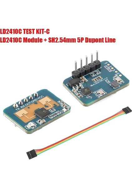 LD2410C Kablolu HLK-LD2410C 24G Mmwave Fmcw Milimetre Dalga 5m Insan Varlığı Durumu Radar Sensörü Hareket Algılama Modülü Yüksek Hassasiyetli Kablo (Yurt Dışından)