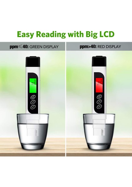 Turuncu Tds Metre Su Kalitesi Test Cihazı Tds Ectemperature Meter 3'ü 1 Arada 0-9999 Ppm Metre Içme Suyu Testi, Kahve, Yüzme Havuzu Için (Yurt Dışından) fiyatları