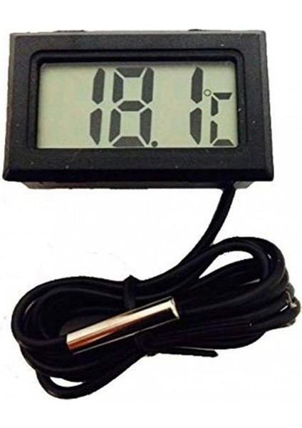 01 Siyah Gömülü Sıcaklık ve Nem Sensörü Fy-12 Mini LCD Dijital Higrometre Iç Mekan Sıcaklık Ölçer Nem Ölçer Bant Probu (Yurt Dışından)