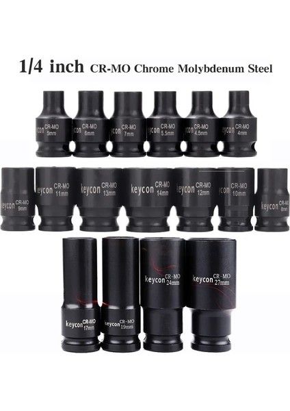 49MM 13MM 1/4 Inç Hava Soket Adaptörü Evrensel Pnömatik Lokma Anahtar Kafa Elektrikli Darbeli Anahtar Hava Darbe Anahtarı (Yurt Dışından)