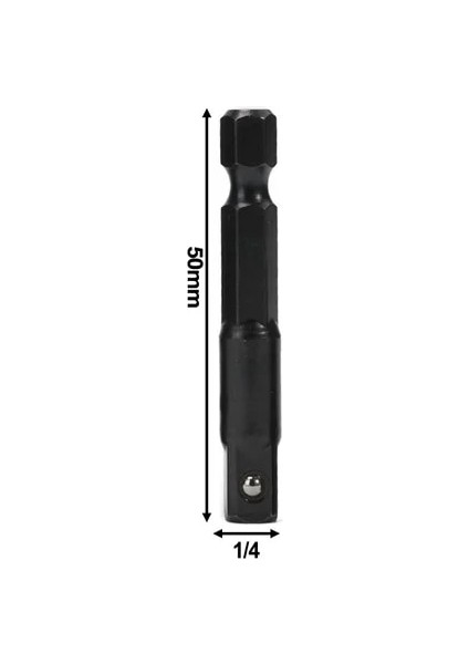 50MM 1/4 Adet Matkap Soket Adaptörü Darbeli Sürücü 1/4 Inç Hex Shank Kare Soket Uzatma 25/30/50/65MM Alet Aksesuarları (Yurt Dışından)