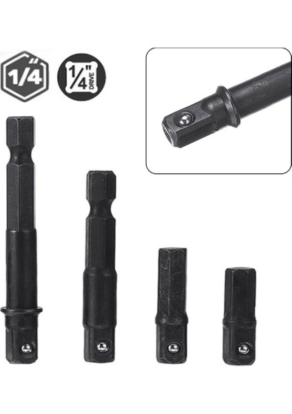 50MM 1/4 Adet Matkap Soket Adaptörü Darbeli Sürücü 1/4 Inç Hex Shank Kare Soket Uzatma 25/30/50/65MM Alet Aksesuarları (Yurt Dışından) modelleri
