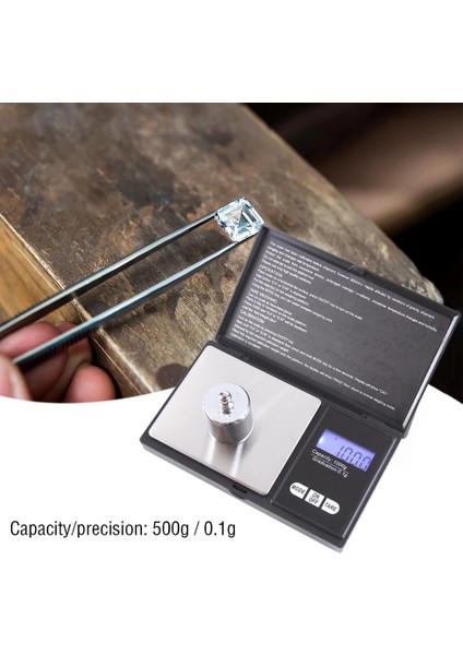 Dijital 500G 0.1g Yüksek Hassasiyetli Gram Ölçeği Elektrikli LCD Ekran Takı Ölçeği (Yurt Dışından) modelleri