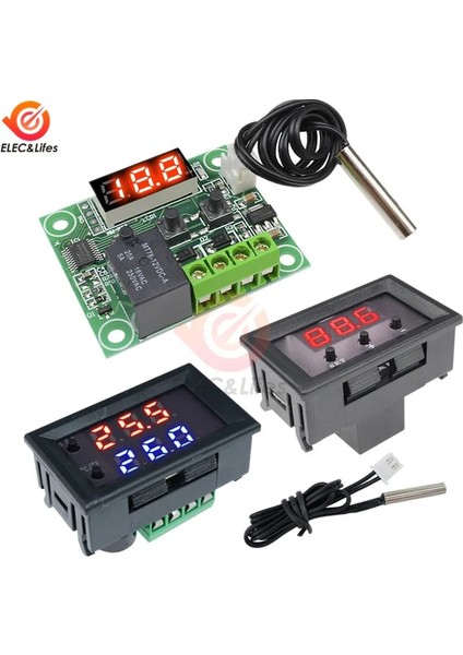 W1209WK 12V W1209 W1209WK Dijital Termostat Sıcaklık Kontrol Cihazı Regülatörü Termoregülatör Inkübatör Ölçer Dc Ntc Termistör Sensörü (Yurt Dışından)