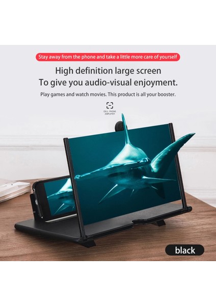 Beyaz 12 Inç 12/10 Inç 3D Cep Telefonu Ekran Büyüteç Hd Video Amplifikatör Katlanabilir Tutucu ile Büyüteç Akıllı Telefon Stand Braketi (Yurt Dışından) modelleri