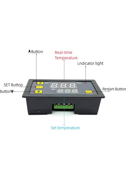 Tip C W3230 Mini Dijital Sıcaklık Kontrol Cihazı 12V 24V 220V Termostat Regülatörü Isıtma Soğutma Kontrolü Termoregülatör Sensörü ile (Yurt Dışından)
